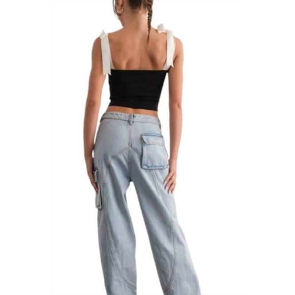 NEW PRETTY GARBAGE bella corset top in black satin - Picture 4 of 4